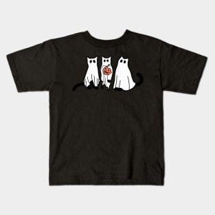 Halloween Ghost Cat Kids T-Shirt